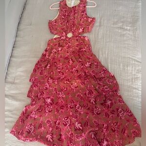 SHEIN Pink Floral Maxi Dress.